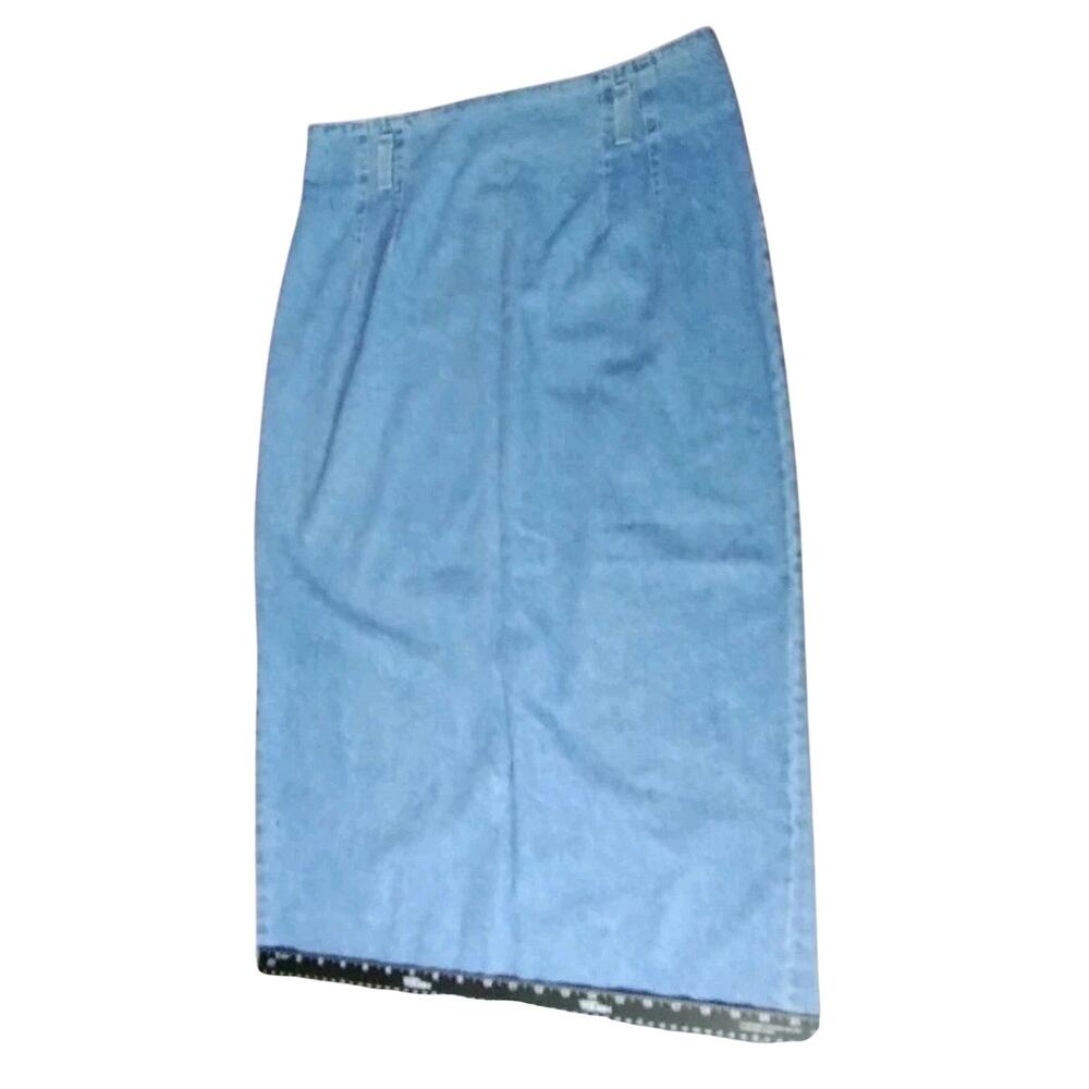 Hunt Club Women's Denim Skirt Size 16 Blue 100% Cotton Midi Straight Jean Skirt